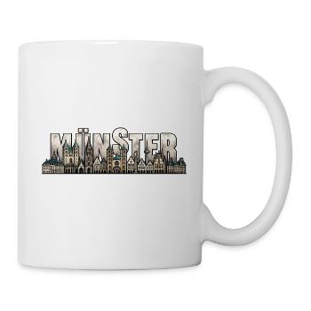 Minster Stadtsilhouette - Tasse - Weiß - Rechts