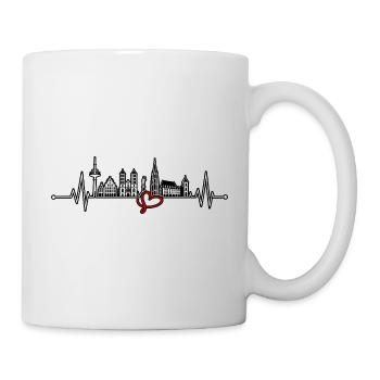 Stadtherz Skyline Verbindung - Tasse - Weiß - Rechts
