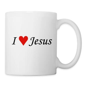 I love Jesus EN - Tasse - Weiß - Rechts