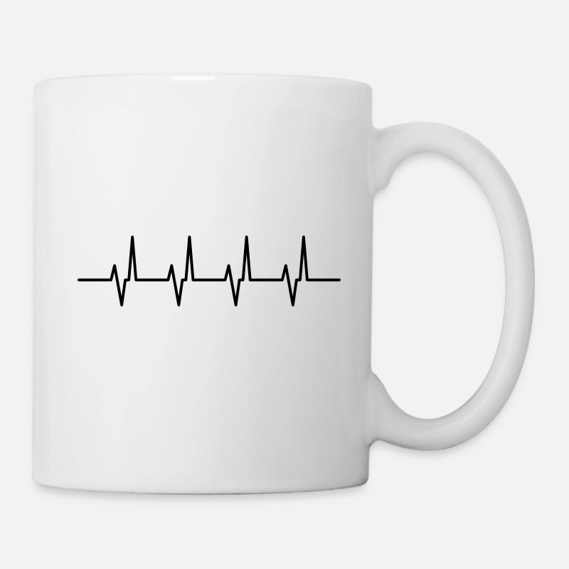 herz frequenz - Tasse - Weiß