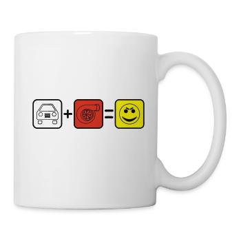 Car + turbo = Smile - Mug - white - Right