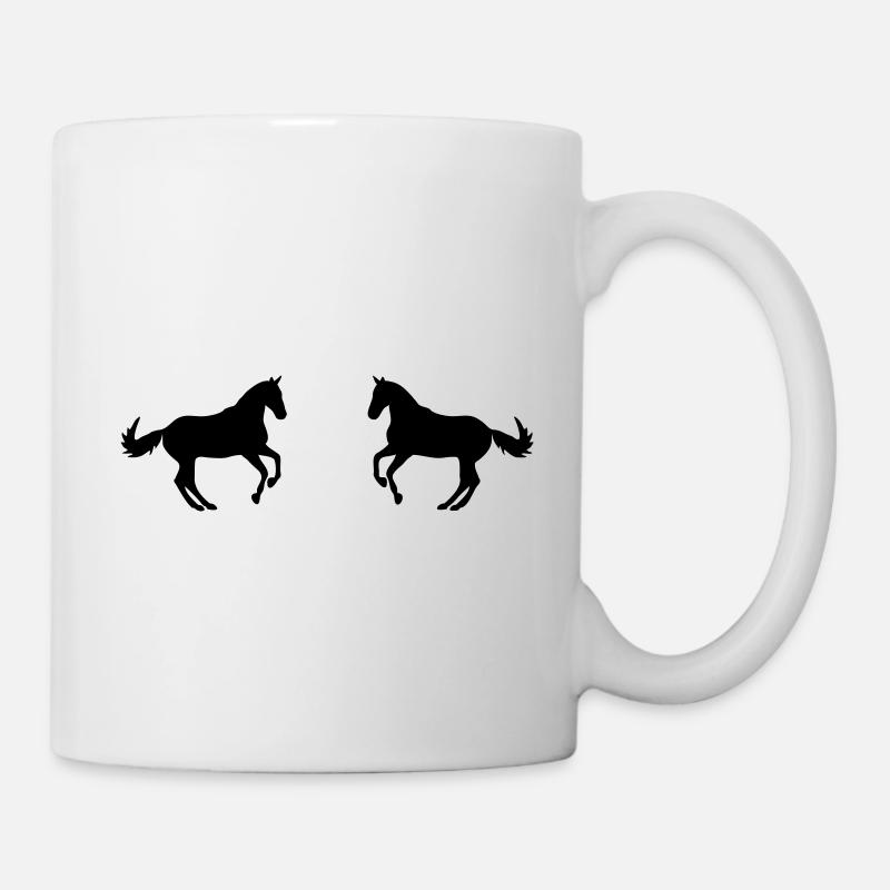 deux chevaux - Mug blanc - blanc