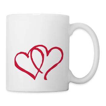 Herz - Tasse - Weiß - Rechts