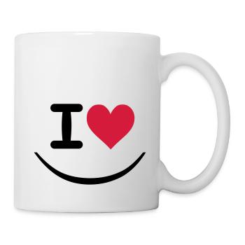 ich love - Tasse - Weiß - Rechts