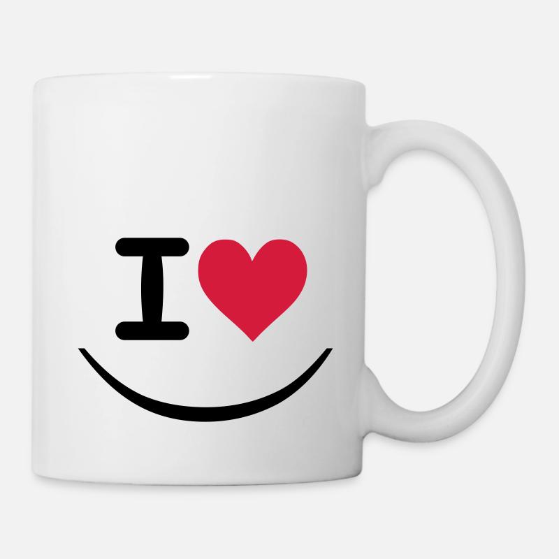 I love - Mug blanc - blanc