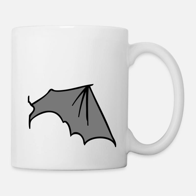 batwing_right_grey - Mug blanc - blanc