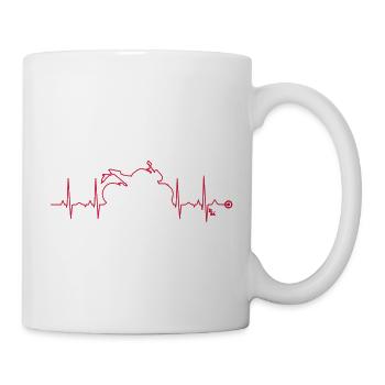 heart bike Vect1 by DK - Mug blanc - blanc - Droite