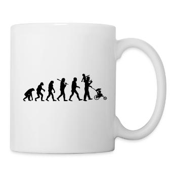 evolution daddy 2 enfants - Mug blanc - blanc - Droite