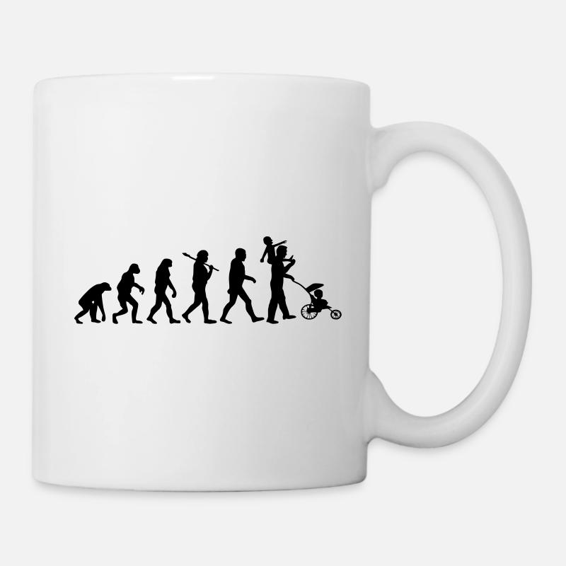 evolution daddy 2 enfants - Mug blanc - blanc