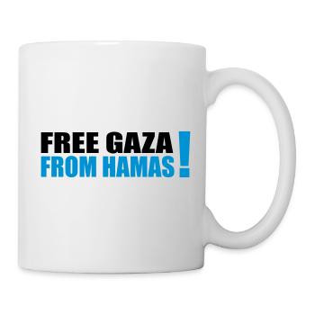 free gaza from hamas - Tasse - Weiß - Rechts