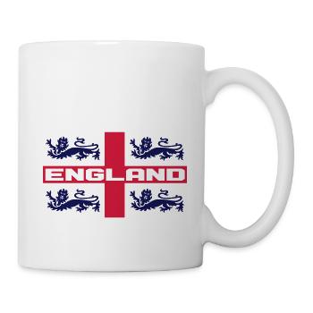ENG FOOTBALL ENGLAND 4 LIONS CROSS - Mug - white - Right