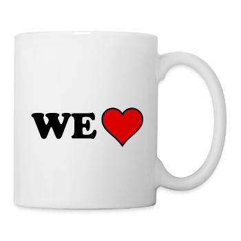 We Love (Cooper Black) - Tasse - Weiß - Rechts
