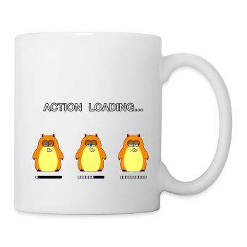 Action loading... (whiteline) - Tasse - Weiß - Rechts