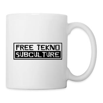 free tekno subculture - Mug blanc - blanc - Droite