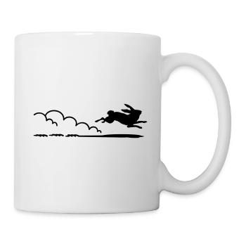 flottes Häschen / running rabbit (1c) - Tasse - Weiß - Rechts