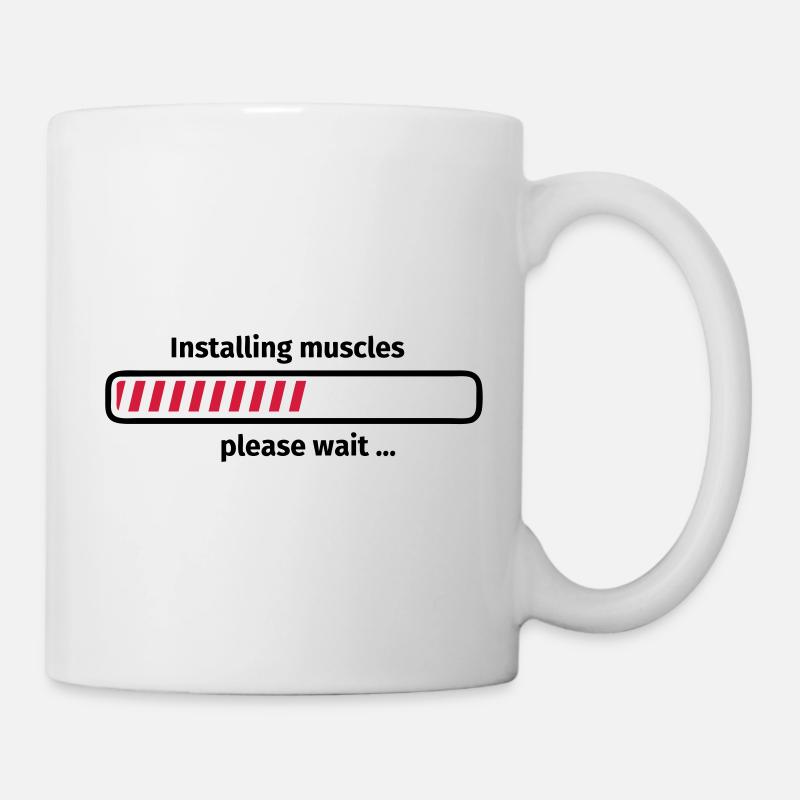 Installing muscles please wait ... - Tasse - Weiß