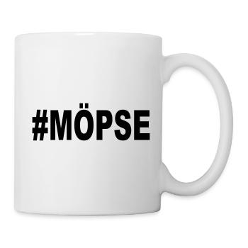 #MÖPSE - Tasse - Weiß - Rechts