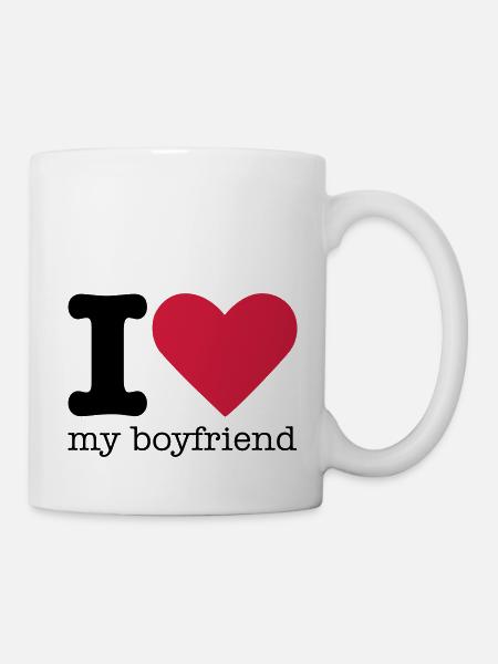 I Love My Boyfriend - Tasse - Weiß