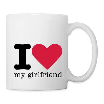 I Love My Girlfriend - Mug blanc - blanc - Droite