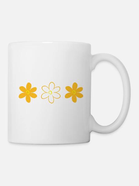 Blume - Tasse - Weiß