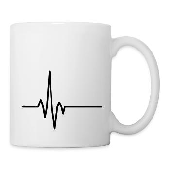 Puls Pulsschlag Herzschlag - Tasse - Weiß - Rechts