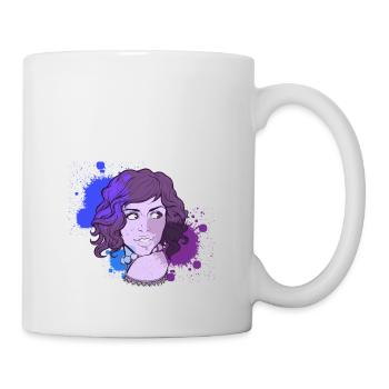 Portrait encre - Mug blanc - blanc - Droite