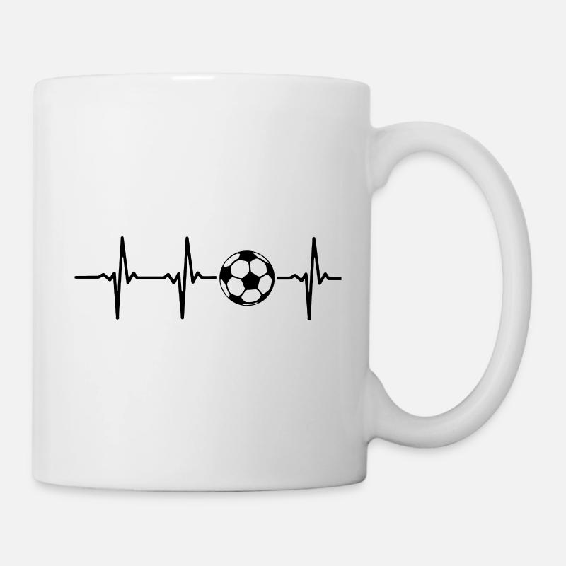 Mon cœur bat pour le football - Mug blanc - blanc