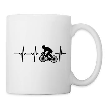 MEIN HERZ SCHLÄGT FÜR RADSPORT! - Tasse - Weiß - Rechts