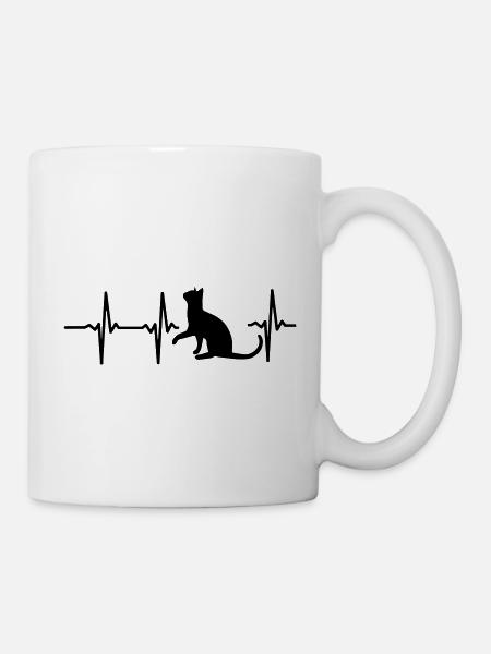 EEN HART VOOR KATTEN! - Kop/krus - hvid