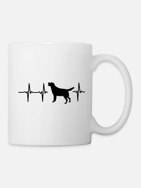 Mon cœur bat pour chiens ! - Mug blanc - blanc