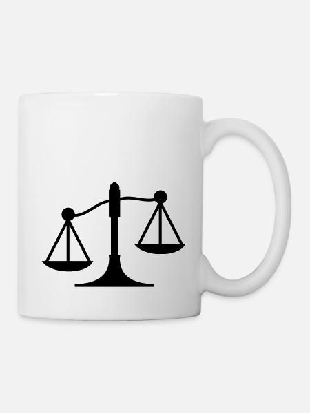lawyer scales profession - Tasse - Weiß