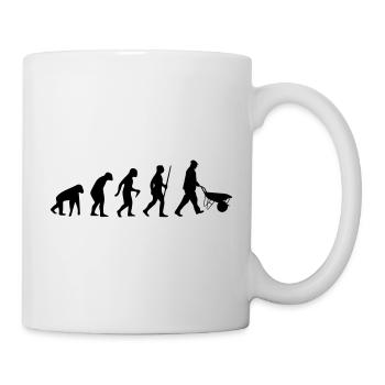 HANDWERKER EVOLUTION (BAUSTELLEN SHIRT) - Tasse - Weiß - Rechts