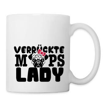 Mops - Tasse - Weiß - Rechts