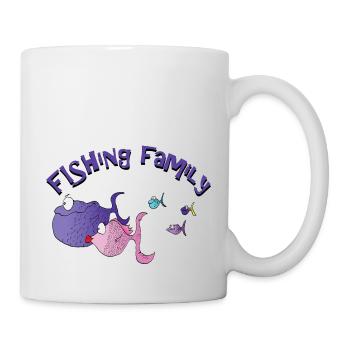 fishing family - Mug blanc - blanc - Droite