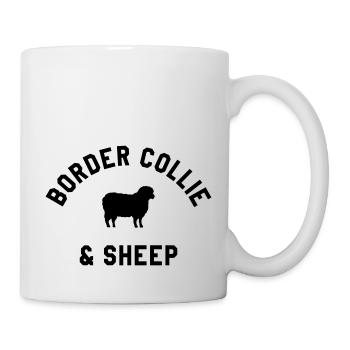 border collie and sheep - Mug blanc - blanc - Droite