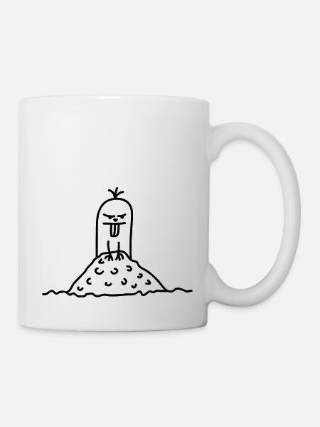 maulwurf_1c - Tasse - Weiß
