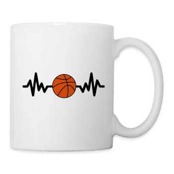 basket basketball is life - Tasse - Weiß - Rechts