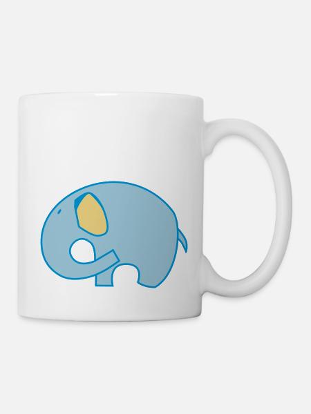 Elefant elephant Logo signet - Tasse - Weiß