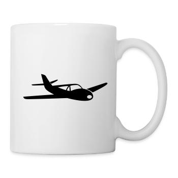 Kleines Sportflugzeug - Tasse - Weiß - Rechts