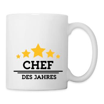 chef des Jahres - Tasse - Weiß - Rechts