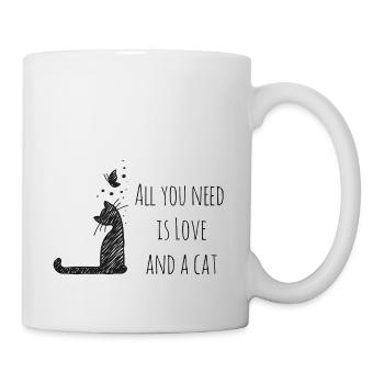 Cat Love - Tasse - Weiß - Rechts