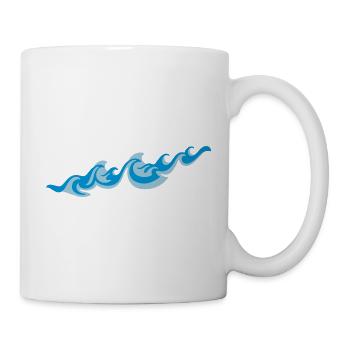 Waves 2C - Mug blanc - blanc - Droite