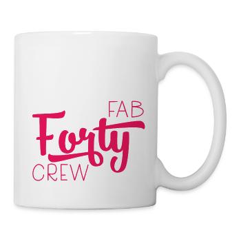 40. Geburtstag: Fab Forty Crew - Tasse - Weiß - Rechts
