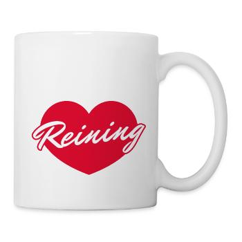 Ich liebe Reining - Tasse - Weiß - Rechts