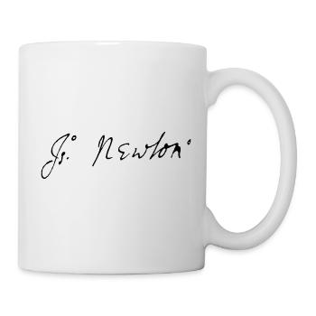 Isaac Newton signature - Mug - white - Right