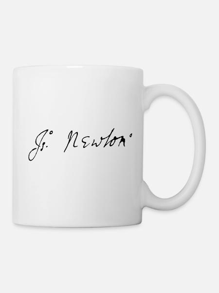 Isaac Newton signature - Tasse - Weiß