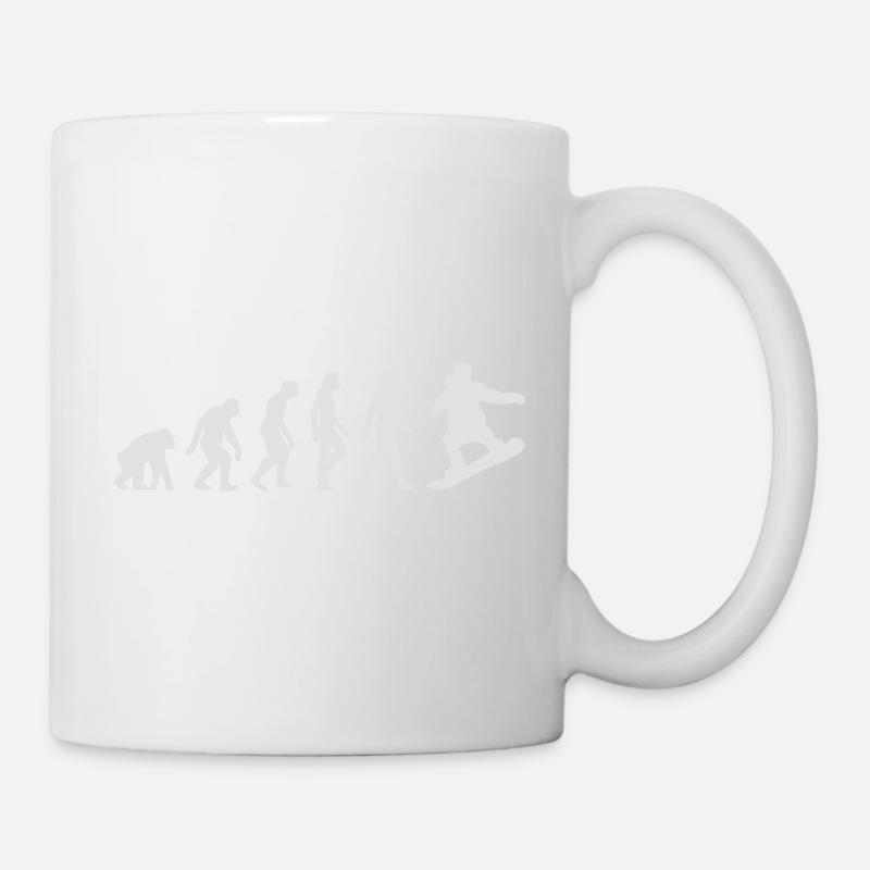 The Evolution Of Snowboarding - Mug - white