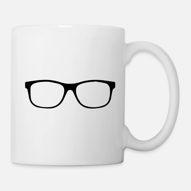 brille - Tasse - Weiß