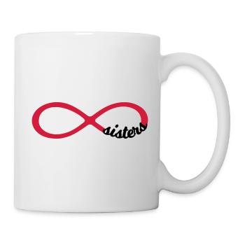 Infinity Schwester Sisters sisterlove Schwestern - Tasse - Weiß - Rechts