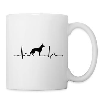 HOLLANDSE HERDER heartbeat Herzschlag - Tasse - Weiß - Rechts